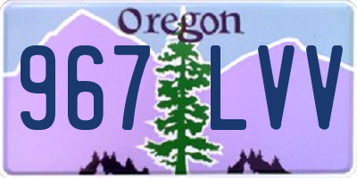 OR license plate 967LVV