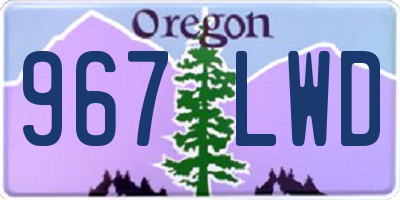 OR license plate 967LWD