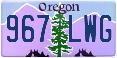 OR license plate 967LWG