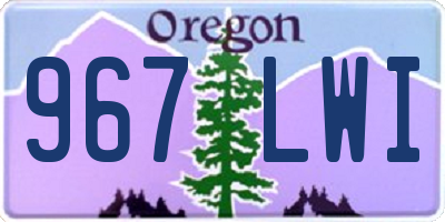 OR license plate 967LWI