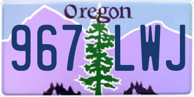 OR license plate 967LWJ