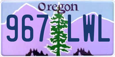 OR license plate 967LWL