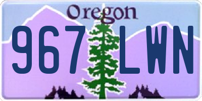 OR license plate 967LWN