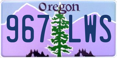 OR license plate 967LWS
