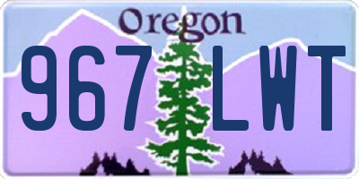 OR license plate 967LWT