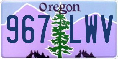 OR license plate 967LWV