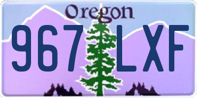 OR license plate 967LXF