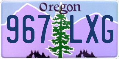 OR license plate 967LXG