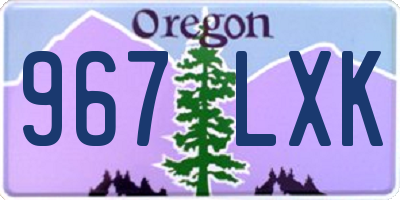 OR license plate 967LXK