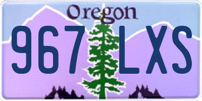OR license plate 967LXS