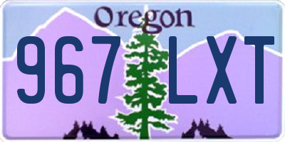 OR license plate 967LXT