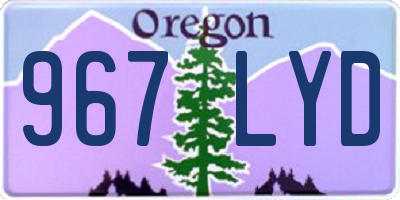 OR license plate 967LYD