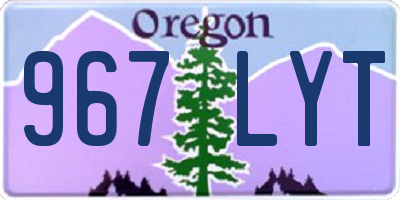 OR license plate 967LYT