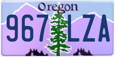 OR license plate 967LZA