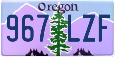 OR license plate 967LZF