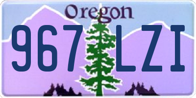 OR license plate 967LZI
