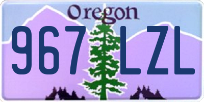OR license plate 967LZL