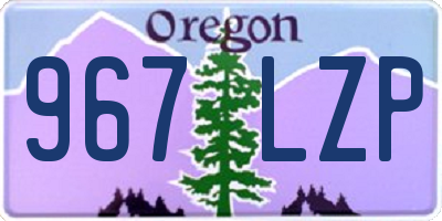 OR license plate 967LZP