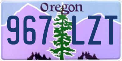 OR license plate 967LZT