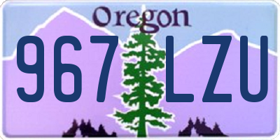 OR license plate 967LZU