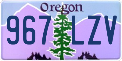 OR license plate 967LZV