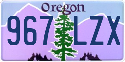 OR license plate 967LZX