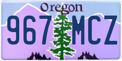 OR license plate 967MCZ