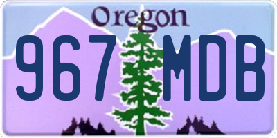 OR license plate 967MDB
