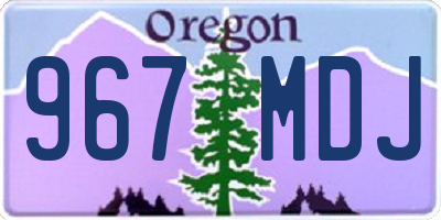 OR license plate 967MDJ