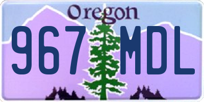 OR license plate 967MDL