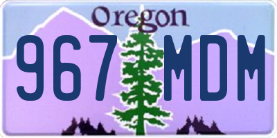 OR license plate 967MDM