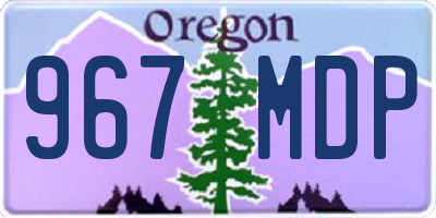 OR license plate 967MDP