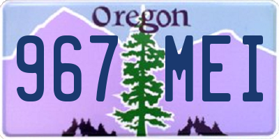 OR license plate 967MEI