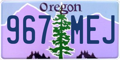 OR license plate 967MEJ