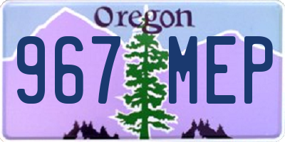 OR license plate 967MEP