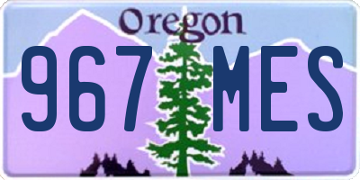 OR license plate 967MES