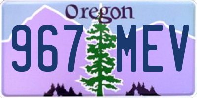 OR license plate 967MEV