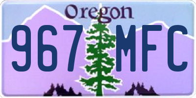 OR license plate 967MFC