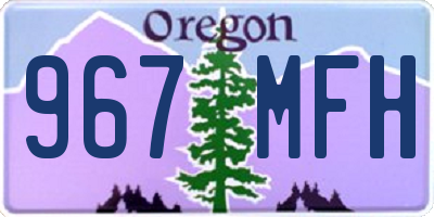 OR license plate 967MFH