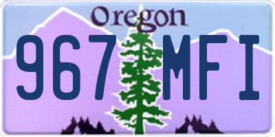 OR license plate 967MFI