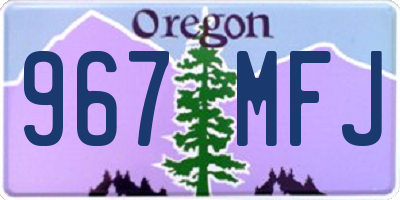OR license plate 967MFJ