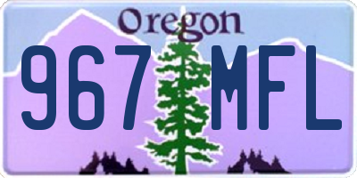 OR license plate 967MFL