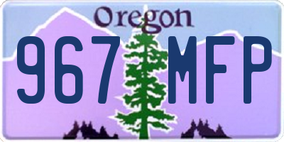 OR license plate 967MFP