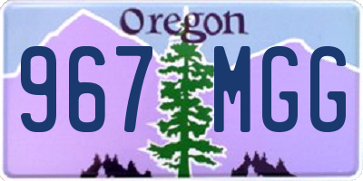 OR license plate 967MGG
