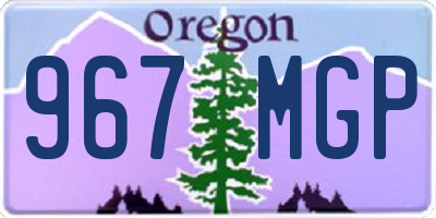 OR license plate 967MGP