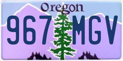 OR license plate 967MGV