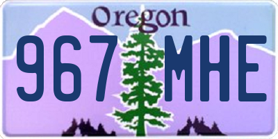 OR license plate 967MHE
