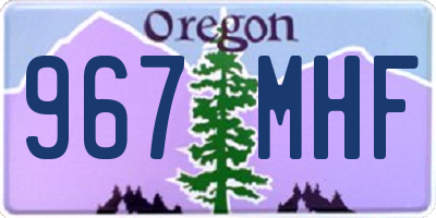 OR license plate 967MHF