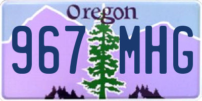 OR license plate 967MHG
