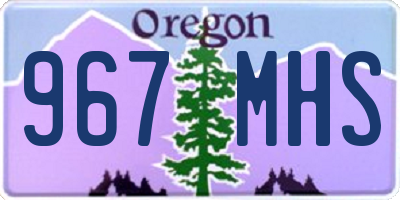 OR license plate 967MHS